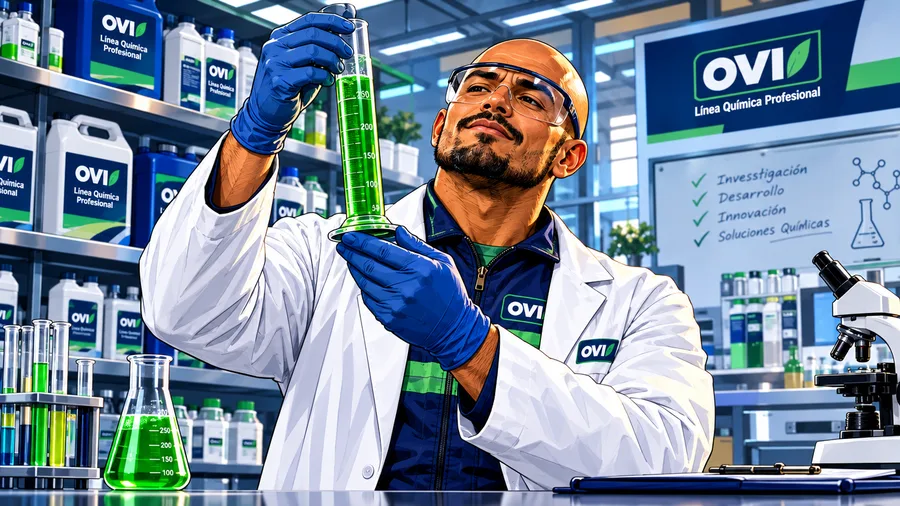 Mr. OVI en el laboratorio de Línea Química Profesional